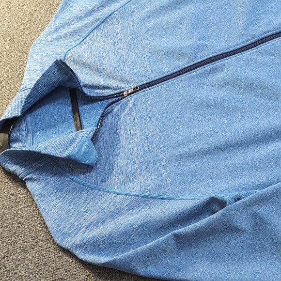 Lululemon Pulse Full Zip Performance Jacket Sz Large in 'Heathered Riviera' Blue - Picture 5 of 14